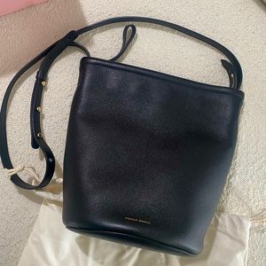 Mansur Gavriel Pebbled Calfskin Zip Bucket Bag